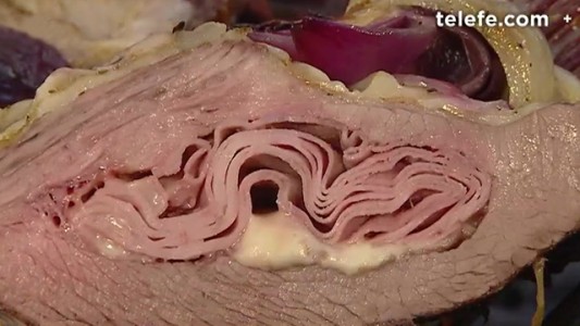 Tapa de asado a la fugazzeta y rellena