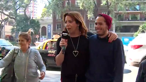 Lizy descontroló Av. del Libertador con un videoclip