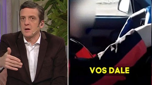 Le enseñó a manejar a su hijo de 10 años por la ruta