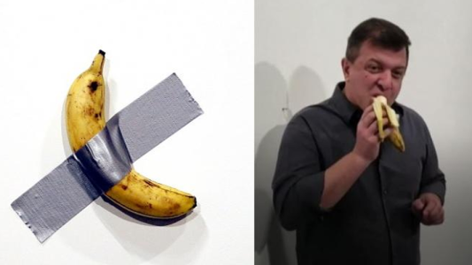 Un artista se "comió" la obra de un colega valuada en 150 mil dólares