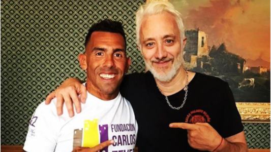 Andy Kusnetzoff y Carlitos Tévez juntos por una buena causa