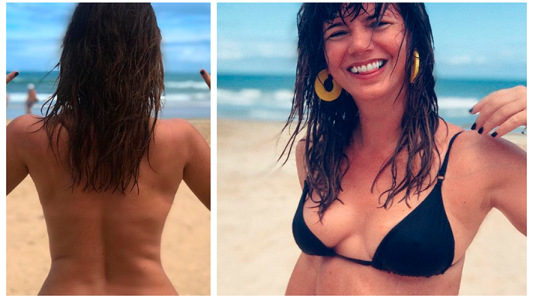 La foto de Griselda Siciliani desnuda en la playa