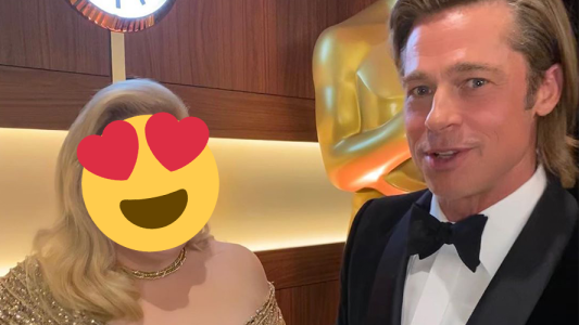 Las fotos de Brad Pitt con una famosa actriz en los Oscars