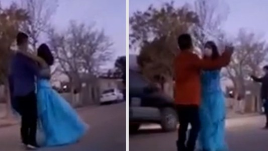 ¡Festejó sus 15 bailando el vals en la calle y emocionó a todos!