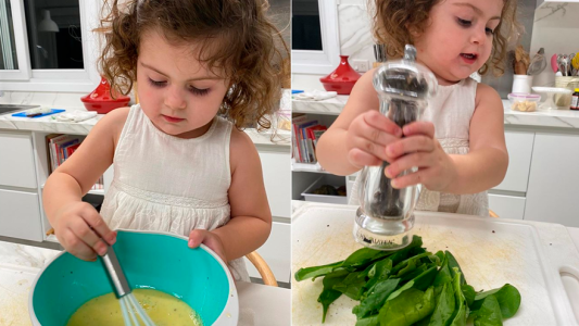 Las tiernas imágenes de la hija de Isabel Macedo cocinando