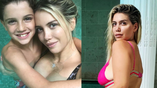 La lujosa piscina de Wanda Nara