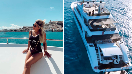 Las lujosas vacaciones de Wanda Nara y su familia en un yate