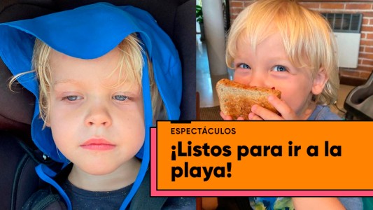 El tierno look playero de Mirko