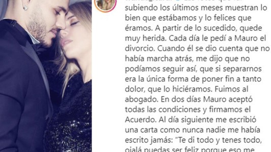 Wanda Nara confirmó la reconciliación con Mauro Icardi: "Libremente nos volvimos a elegir"