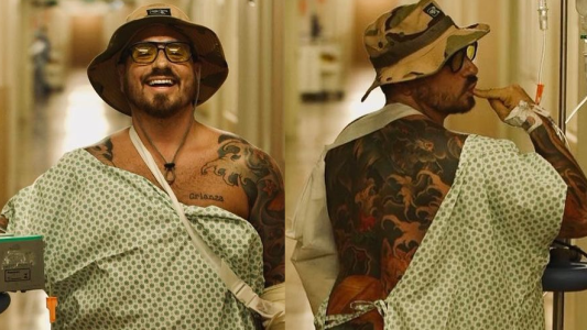 Desnudo Fede Bal hospital Brasil está internado