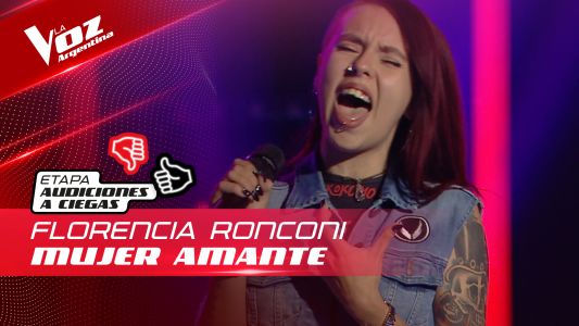 Florencia Ronconi - “Mujer amante” - Audiciones a Ciegas - La Voz Argentina 2022