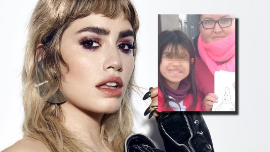 Gesto Lali nena 6 años vende dibujos poder ir show