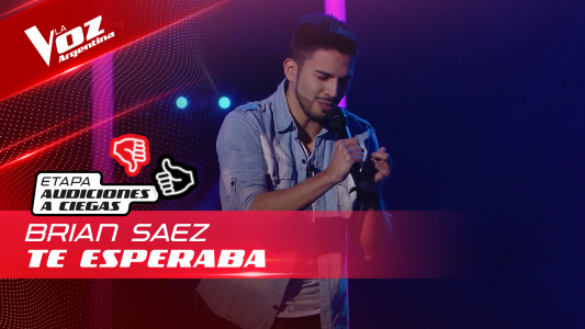 Brian Sáez - "Te esperaba" - Audiciones a Ciegas - La Voz Argentina 2022