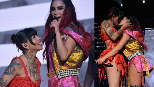 ¿Como fue el beso de Lali y Cazzu en el Disciplina Tour del Movistar Arena?