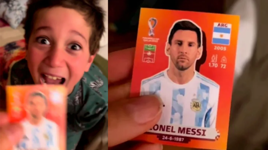 Gritos, emoción y festejo: el hijo de Jimena Barón consiguió la figurita de Messi