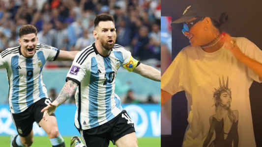 Lali volvió a usar su palo santo para que Argentina gane el partido