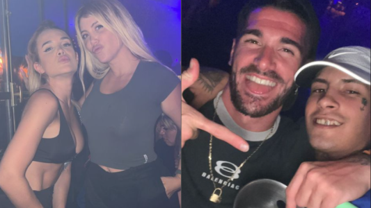Todos los caminos conducen al mismo boliche: Cami Homs, De Paul, Wanda Nara y L-Gante juntos en la pista