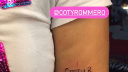¡Locura por Coty! Una chica se tatuó el nombre de la participante de Gran Hermano