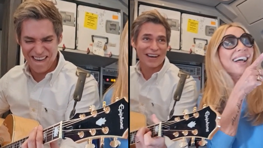 Carlos Baute y Marta Sánchez alegraron un avión que pasó por una turbulencia muy fuerte