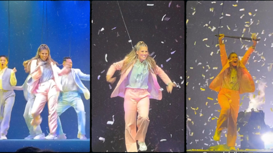 Imparable: Julieta Poggio la rompió en su debut en Fuerza Bruta