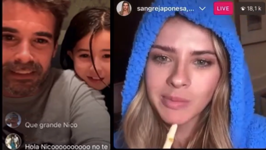 La pregunta de la China Suárez a Nicolás Cabré en un vivo de Instagram que lo dejó mudo