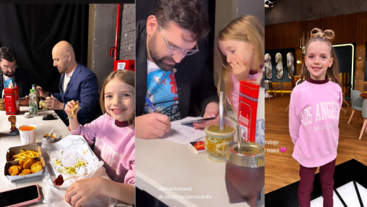 Al trabajo con mamá: Isabella acompañó a Wanda Nara a Masterchef Argentina