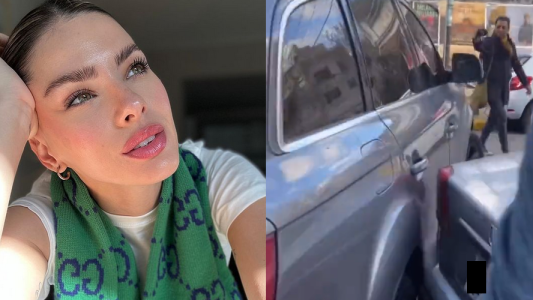 La China Suárez chocó su auto tras salir de una cochera