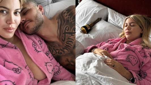 Cama para tres: Wanda Nara amaneció junto a dos amores