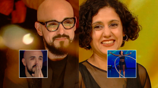 Abel Pintos se quebró en llanto y usó su primer botón dorado con Carla Masignani