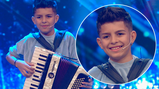 11 años y puro carisma con su acordeón: "Tenés todo para ser una estrella"