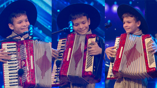 Con solo 13 años ya sabe que su sueño es llevar la música de su acordeón por toda la Argentina