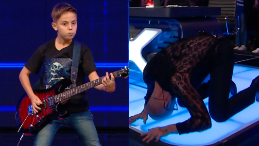 Abel Pintos se arrodilló ante Nicolás, guitarrista de 10 años: "Sos un tipo increíble"