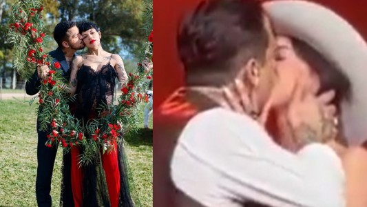 El ex de Cazzu, a los besos en el escenario con su nueva novia