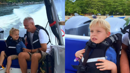 Con mucho viento: el primer viaje de Mirko en lancha