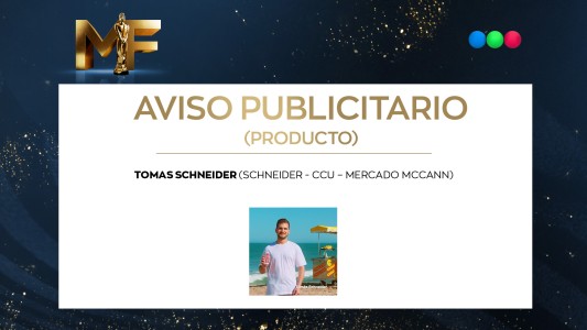Tomás Schneider, mejor aviso publicitario