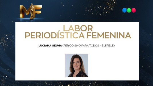 Luciana Geuna, mejor labor periodística femenina