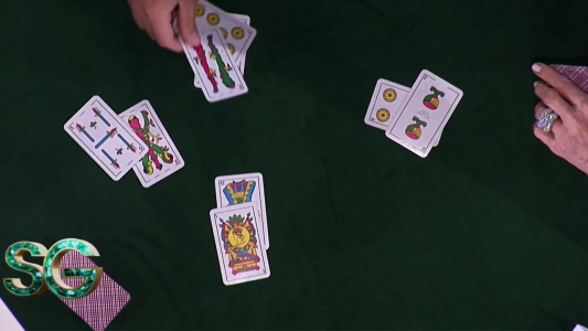 Susana, Paredes, De Paul y Cóppola en el partido de truco de todos los tiempos