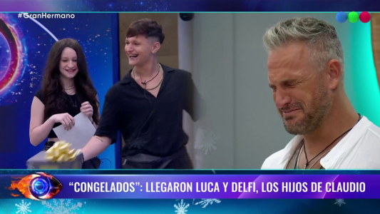 Tras su liderazgo, Claudio "Papucho" recibió la visita de sus hijos en el congelados