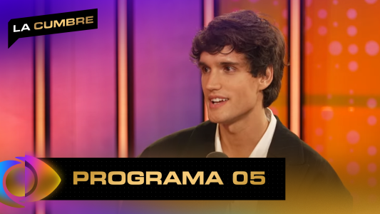 Franco Poggio en "La Cumbre" con Santiago del Moro
