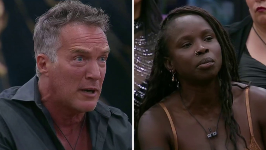 Eduardo se salvó de la eliminación y la increpó a Mavinga