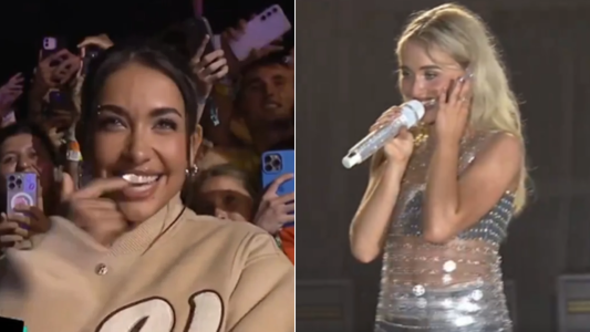 ¿Qué pasó entre Sabrina Carpenter y María Becerra? El divertido momento del "arresto" en el Lollapalooza