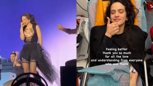 Rosalía suspendió su show en Milán a mitad del concierto por una intoxicación