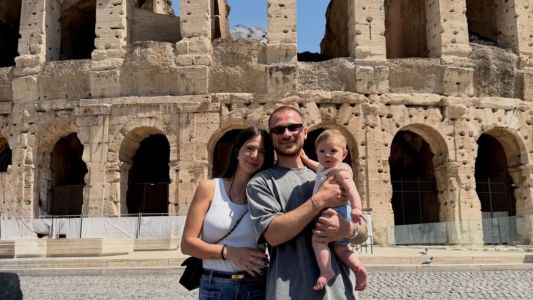"Mucho amor en Roma": las fotos de las primeras vacaciones familiares de Alexis Mac Allister y Ailén Cova