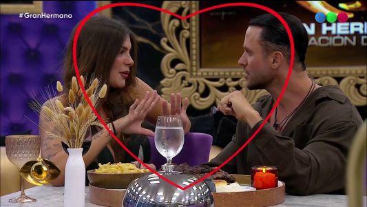 Primera cita en Gran Hermano: Fabio y Luana tuvieron una cena romántica