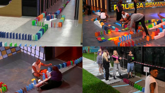 Prueba complicadísima en Gran Hermano 2026: armar el dominó gigante o pasar hambre una semana más