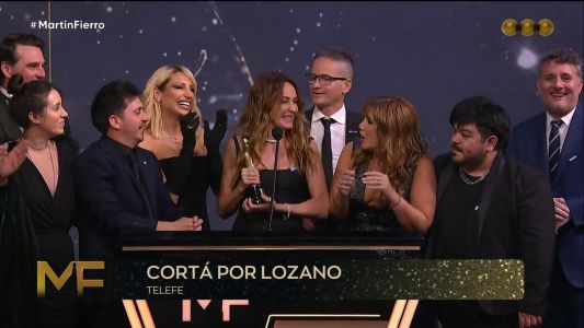 Los 10 años de éxito de Cortá por Lozano fueron galardonados con un Martín Fierro