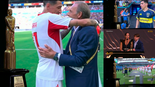 La familia de Miguel Ángel Russo recibió el Martín Fierro por el Minuto de Oro
