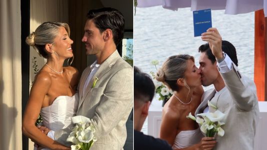 Cande Ruggeri y Nicolás Maccari se casaron: las exclusivas fotos de la gran boda a orillas del río