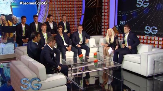 Los Leones en el living de Susana