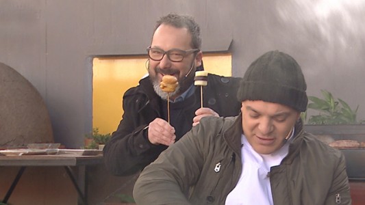 Buñuelos de papa y morcilla